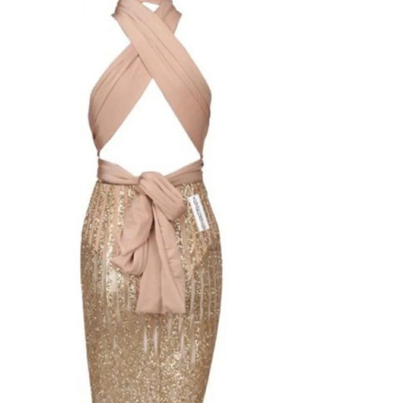 Glitter Mesh Multi-Wrap Dress - Picture 3 of 4